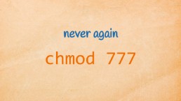 never again chmod 777