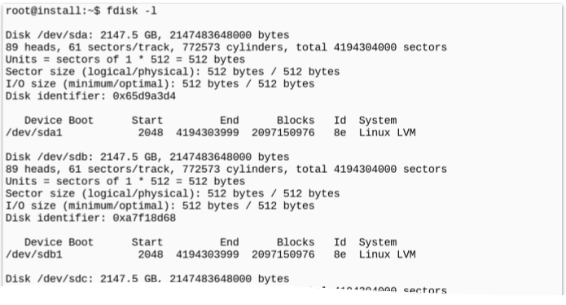 fdisk -l